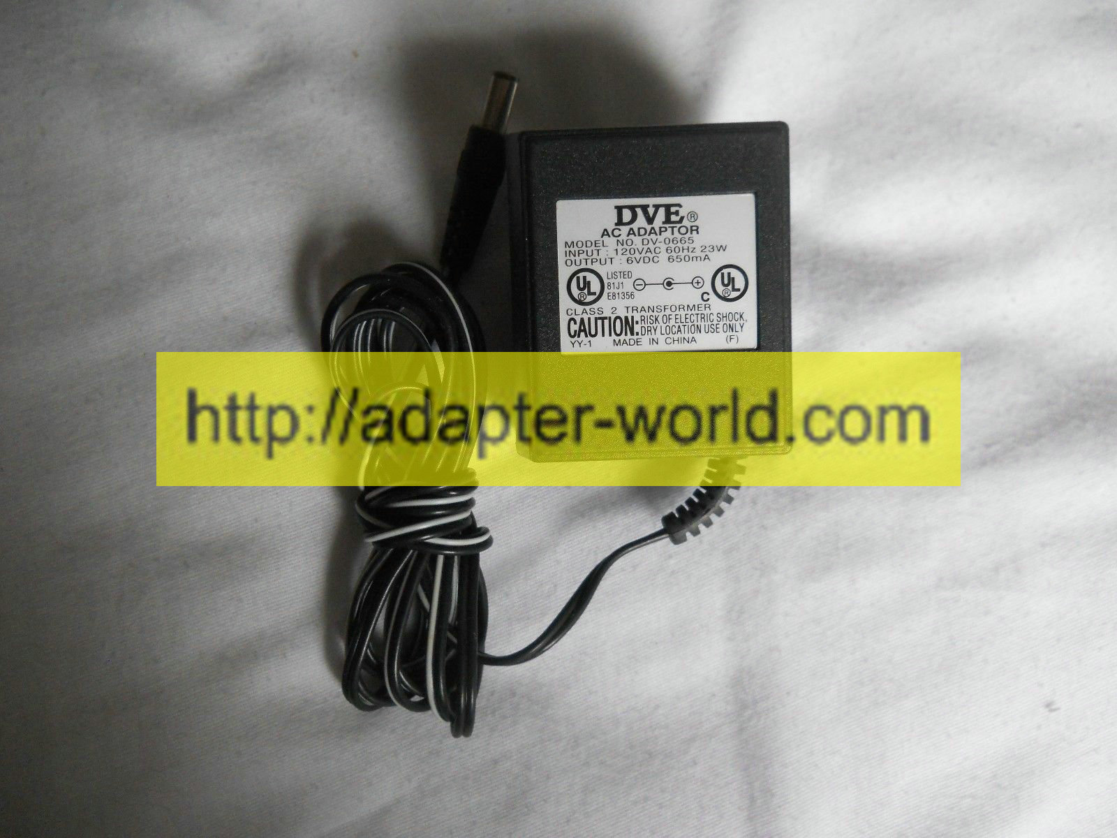 *100% Brand NEW* DVE 6V 650mA AC Adaptor DV-0665 ADAPTER POWER SUPPLY